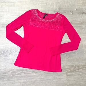 •AZI• HOT PINK GEM TOP
